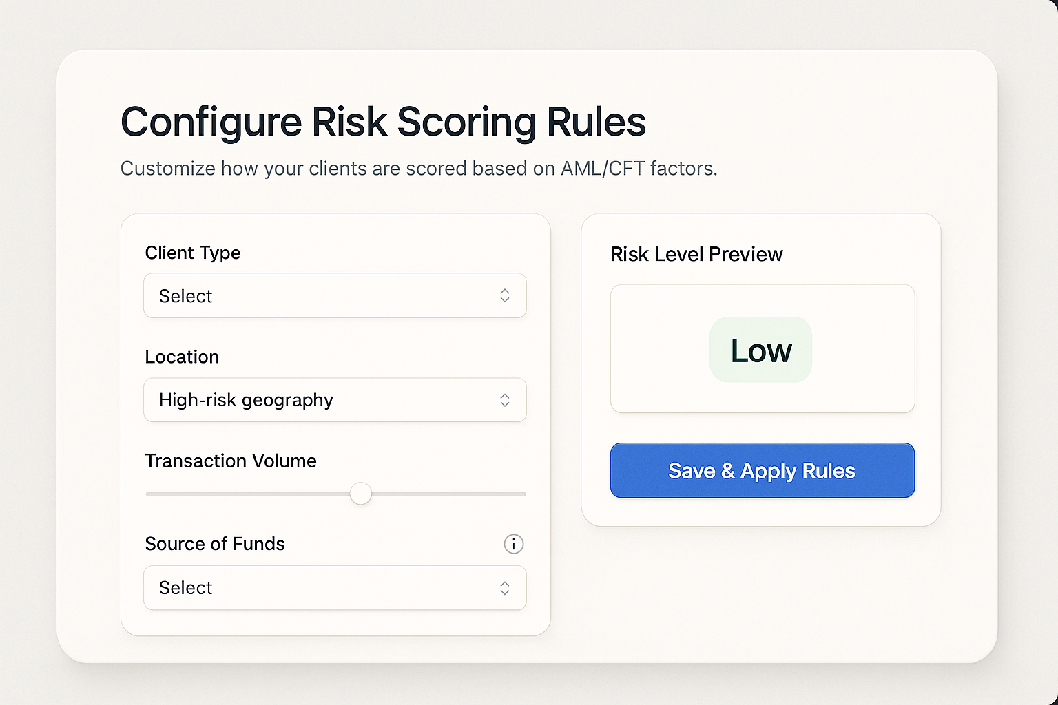 Customer Risk Assessment