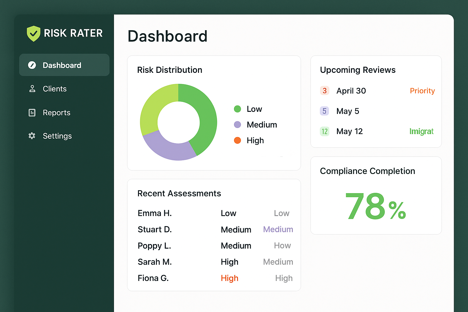 Risk Engine Interface 1